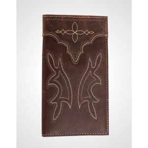 Cody James Rodeo Stitched Men’s Western Brown Leather Wallet